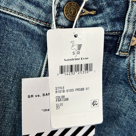 Free People Sandrine Rose The Virgin Label Distressed Jeans Size 27 - Picture 6 of 9